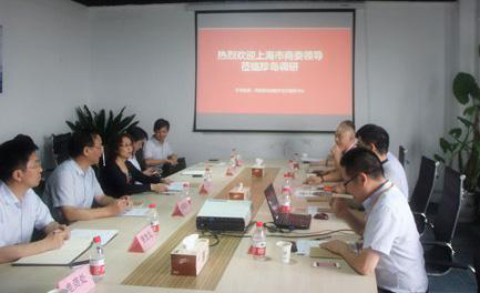 上海市商委到珍島調(diào)研