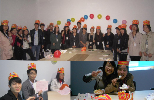 所有過生日同事合影